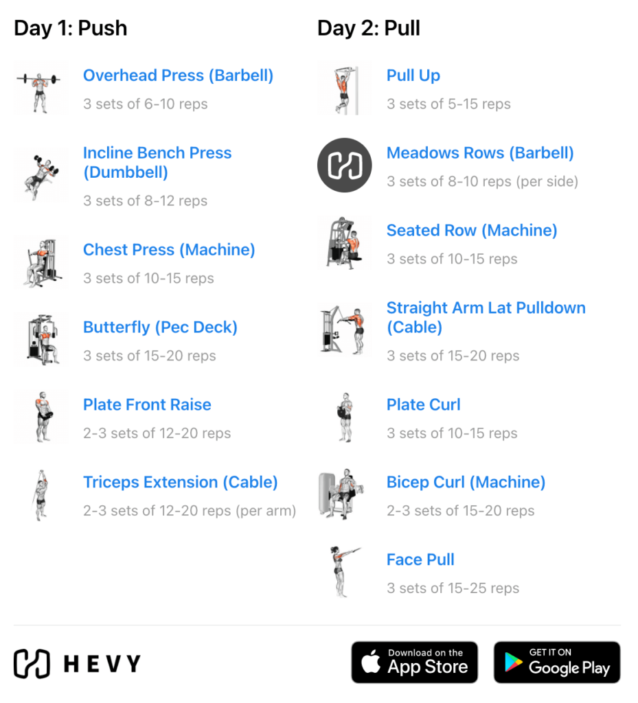 2 Day Split Workout The Complete