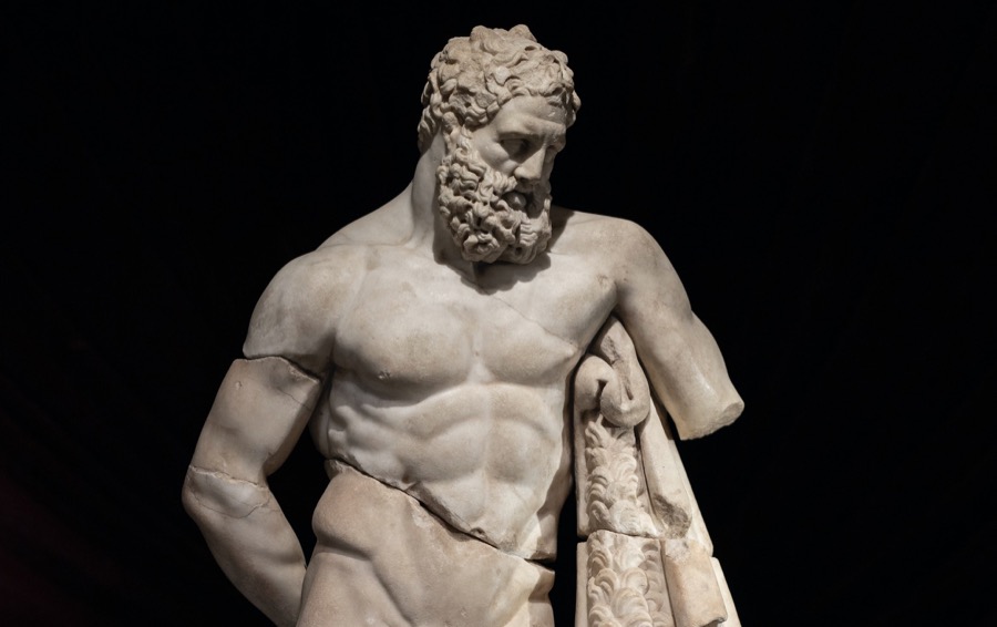 man statue greek god physique