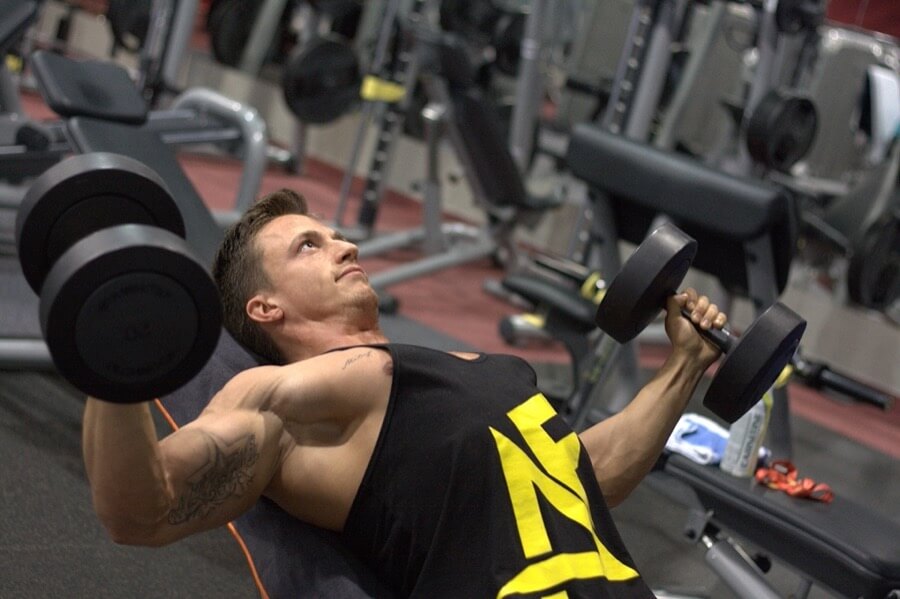 incline chest fly upper chest workout 