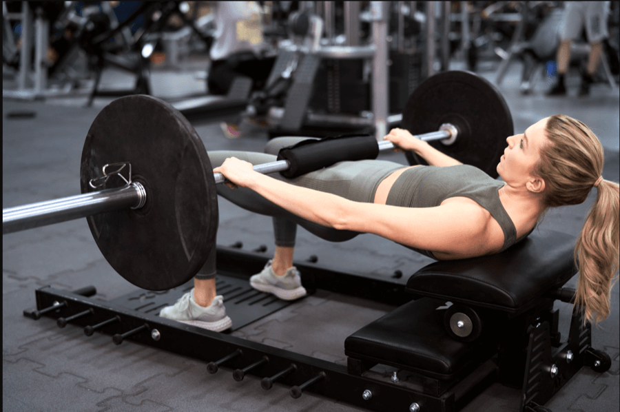hip thrust barbell lower glute exercises
