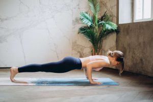push up plant woman yoga