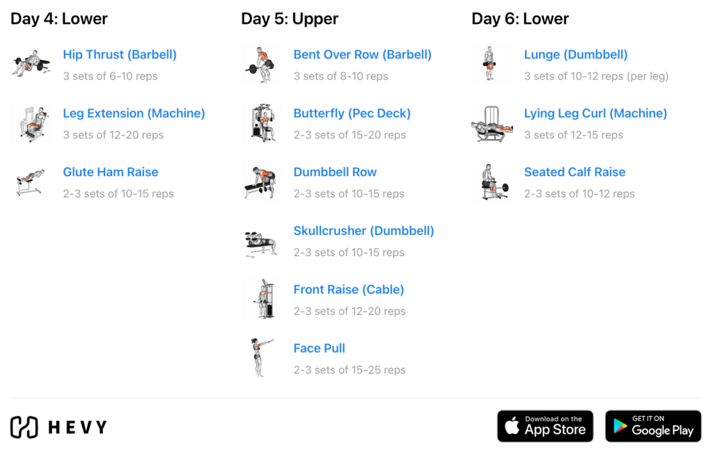 6 Day Split Workout - The Complete Guide (2024) - Hevy